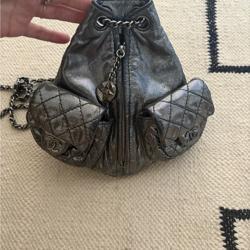 Chanel Mini Backpack Is Back Silver - image 4